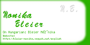 monika bleier business card